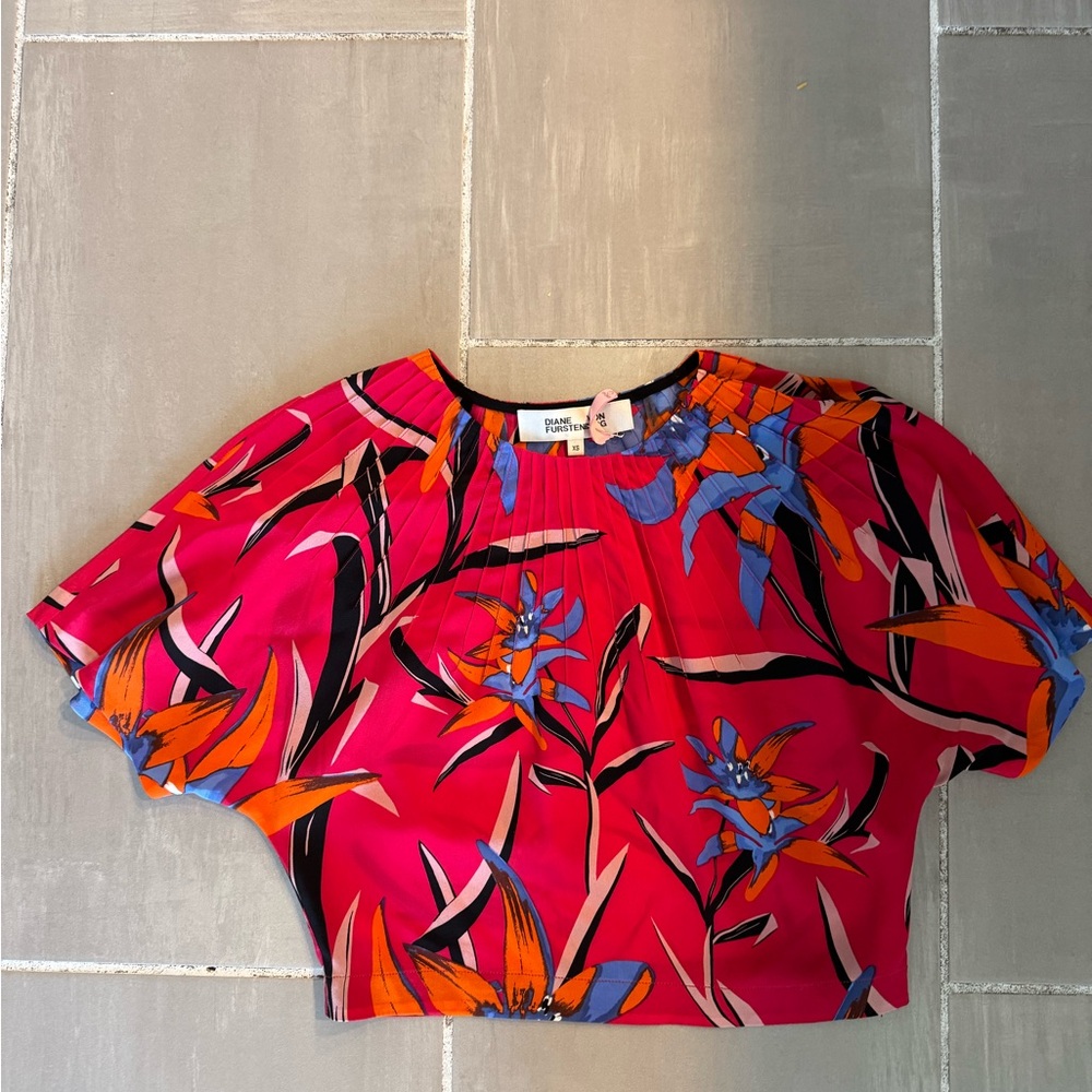 Floral Pink Crop Top by DVF